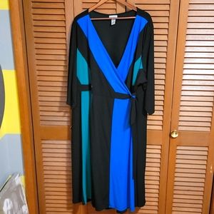 Catherines 4X 30/32 Color Block Dress